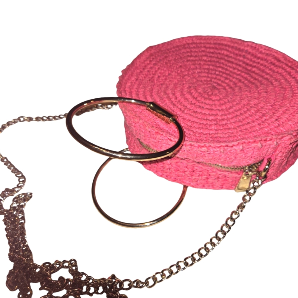 H&M pink circle purse